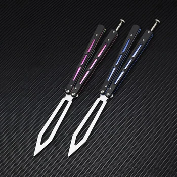 Dropship Bearing butterfly knife in practice сгъваем нож butterfly training G10 handle 440C stainless steel Exercise tool