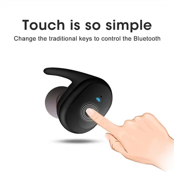 Dropship TWS4 Bluetooth Jerry 5.0 Touch Sports водоустойчив бинауральная Безжична Bluetooth слушалка с микрофон зарядно устройство ще захранване на скоростната слушалки