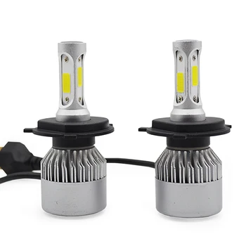 DUU 2pcs LED H4 H7 LED H11 H1 H3 H13 9005 9006 9007 LED лампа фарове S2 Auto Headlamp фарове за мъгла COB Чип 9-32V 60W