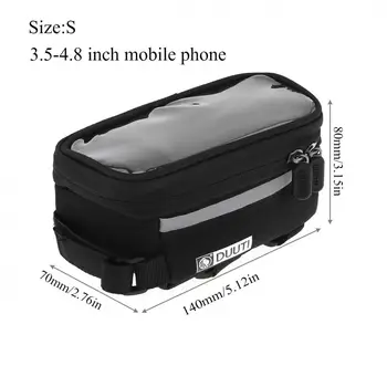 DUUTI под наем на волана чанта 3,5-6,5-инчов сензорен екран, телефон на притежателя на МТБ пътен под наем предната рамка чанта с водоустойчив