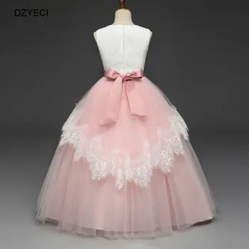DZYECI коледен костюм за момиче тийнейджър лук рокля елегантна дете феста Макси туника рокля дете халат Ceremonie Fille Deguisement 16