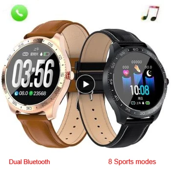 E12 Round Smart Watch Android Heart rate Waterproof Smartwatch 2021 Bluetooth Покана MP3 Sport watch men for ios huawei, xiaomi