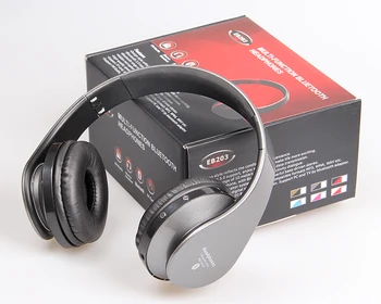 EB203 супер бас стерео Bluetooth слушалки HiFi безжични слушалки с микрофон FM радио TF Card Player