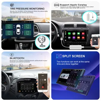 EKIY Android 9.0 радиото в автомобила на Toyota Land Cruiser LC 100 2002-2007 GPS Навигация мултимедия и видео плейър, стерео DVD централен блок