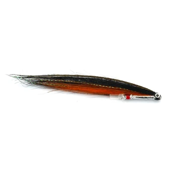 Elver Sunray Black Orange Salmon Fly Sea Trout Flies пластмасови тръби (8 опаковки)
