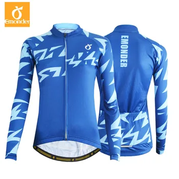 EMONDER 2019 Women Long Sleeve Cycling Jersey Дишаща Comfortable МТБ Cycling Clothing Maillot Ciclismo Sportwear Bike Clothe