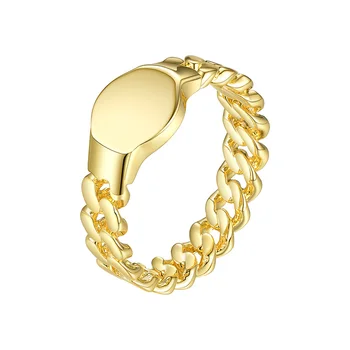 ENFASHION Пънк Линк Chain Платформа Ring Men Gold Color Lady Finger Rings For Women Fashion Jewelry Gifts Anillos Mujer R194025