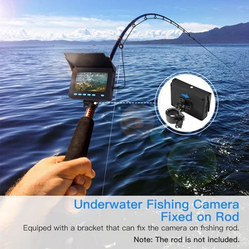 Eyoyo Video Fish Finder 4.3 инчов HD Monitor 8 lamp LED водоустойчива подводна камера за нощно виждане за външно Рибарска Екипировка