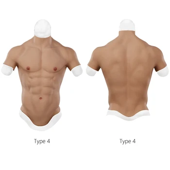 Eyung Реалистични, Силиконови Фалшиви Мускули На Корема Cosplay 8 Опаковки Корема Мачо Гърдите Мъжете Изкуствената Симулация На Мускулите, Кожата Нагоре По Тялото