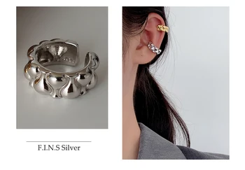 F. I. N. S само 1 бр S925 сребро ушния скоба за жени нежен уникален Штабелируемый ушния кости мода изискани обеци бижута
