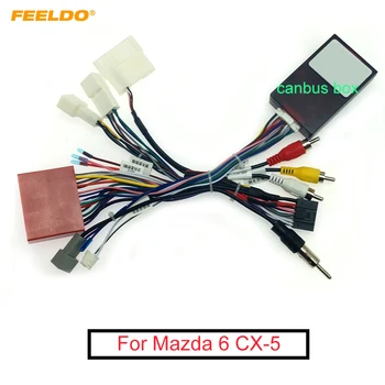 FEELDO Car 16pin Audio теглене на кабели с предавателна Canbus за Mazda 6 CX-5 Стерео Installation Тел Adapter