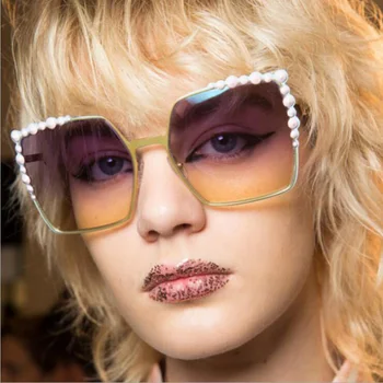 FEISHINI мода огледало големи квадратни слънчеви очила дамски слънчеви очила рамка луксозни метални модни черни очила на очите рамка 2019