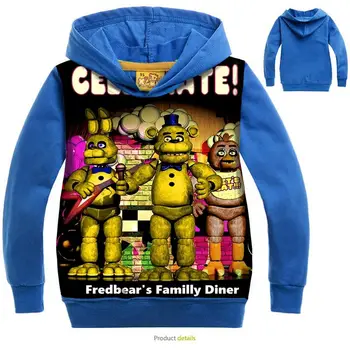 Five Nights At Freddy's Фреди Hoodies детска hoody Есен-Зима на мода случайни пуловер Качулки децата най-добрият подарък