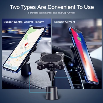 FLOVEME Car Wireless Charger Magnet Car Phone Holder Qi Wireless Car Charger бързо зареждане за iPhone XR XS Samsung S8 S9 Note 9