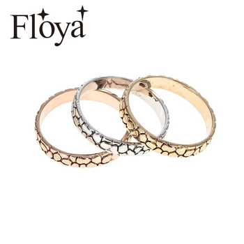 Floya ширина 4 мм сменяеми напълнена пръстени Меден материал жени основа от неръждаема стомана аксесоари комбинираното пръстен Bague Acier