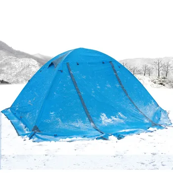 Flytop къмпинг палатка открит 2-ма души или 3perons двуслойни алуминиев полюс анти сняг открит семейна палатка със снежна пола