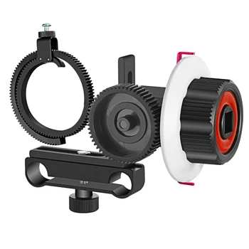 Follow Focus with Ring Gear Belt for Canon and Other DSLR Camera Камери DV Video Fits 15mm Род Film Making System