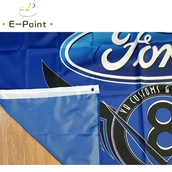Ford V8 Customs & Racing Car Flag 2ft*3 фут (60*90cm) 3 фут*5ft (90*150cm) размерът на коледна украса за дома хартата банер подаръци