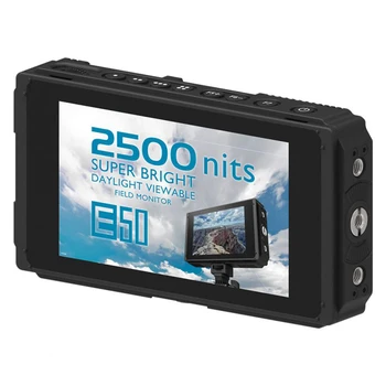 Fotga E50 5 Инчов Ultra Bright 2500nit DSLR Touch Screen Field Camera Монитор 3D LUT,3G SDI,Wavaform,Vector,4K, HDMI