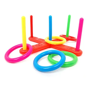 Funny Kids Outdoor Sport Toys Hoop Ring Toss Plastic Ring Toss Quoits Garden Game Pool Toy Outdoor Забавни Gift Set&w