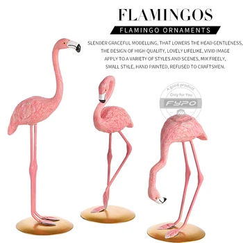 Fypo смола Розово фламинго занаят начало декор снимка подпори фигурка за момичета Ins горещ начало декор офис за декорация на дома подарък