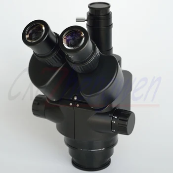 FYSCOPE нов черен микроскоп 3.5 X-90X Simul-Focal Trinocular Zoom стерео корона микроскоп WF10X окуляр