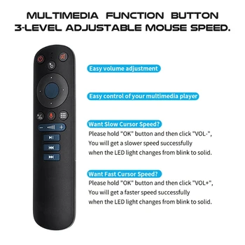 G50S Wireless Fly Air Mouse Gyroscope 2.4 G Smart Voice Remote Control for TV Box