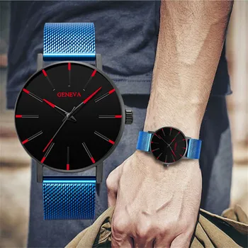 GENENA мъжки часовник Мъжки спортни мъжки часовници най-добрата марка на луксозни син текстилен колан бизнес Кварцов ръчен часовник Relogio Masculino 2020