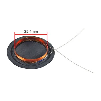 GHXAMP 25.4 mm Speaker Voice Coil 4 Ohm Коприна мембрана Tweeter Coil едностранен изход за ремонт 25.5 Основната Speaker Accessories 2 бр.