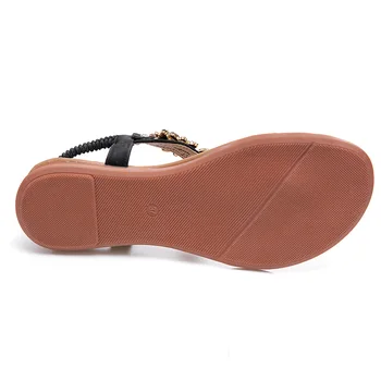 Glglgege 2018 летни сандали жени обтегач на ремъка луксозен син Кристал верига прозрачен OpenToe Fasnion плосък със сандали обувки