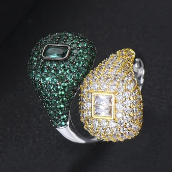 GODKI Monaco Luxury Designer Stackable Choker Rings For Women Wedding Cubic Circon Engagement Dubai American Bridal Finger RingS