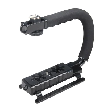 Gosear C Type Handheld Camera Stabilizer Holder Grip Flash Mount Bracket Adapter w/Hot Shoe за Canon, Nikon, Sony DSLR SLR Camera