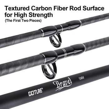 Goture Surf Fishing Rod 30T+40T Carbon Fiber Spinning Beachcasting Пръчици 4-piece Portable Travel Род 9FT 10 ФУТА 11FT 12FT