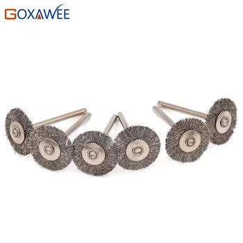 GOXAWEE 50 бр. 22 мм тел от неръждаема стомана, гума, четка за полиране на ротационен инструмент за мини бормашина полиране Dremel абразивни инструменти