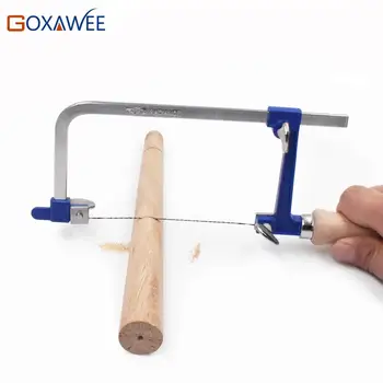 Goxawee регулируема ръчен трион рамка трион лук 60мм дълбочина за дърво металлообрабатывающие инструменти, занаятчийски инструменти, ръчни инструменти, 10мм до 140мм
