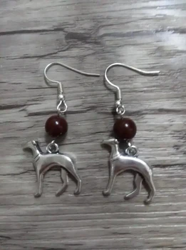 Greyhound Dog &candy-color beads New Fashion Alloy направи си САМ Бижута виси обеци за жени и момичета подарък Z289