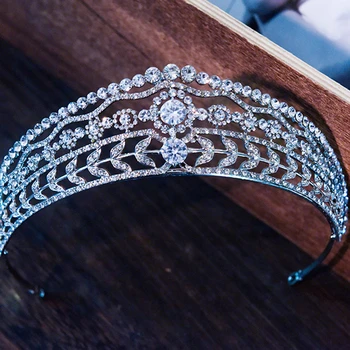GS11588 Европейски и американски сватбена Циркон перука планински кристал принцеса сватбена прическа кралския дворец сватбената корона диадема