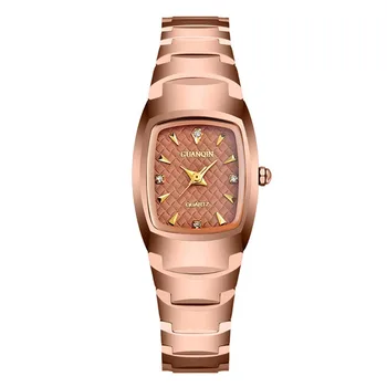 GUANQIN Women ' s Fashion овални кварцов часовник Ladies Series Jewelry Luxury Tungsten Steel Business Bracelet Watches felogio feminino