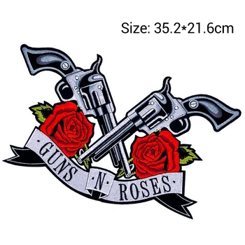 Guns N' Roses, Iron Patch Band Пънк Pacth шият бродирани петна облекло етикети САМ деним яке апликация на иконата украшения
