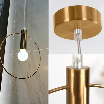 GZMJ модерен меден златен кръг кръгли висящи лампи led Hanglamp Начало осветителни тела кухня Начало осветителни тела лампа лампа