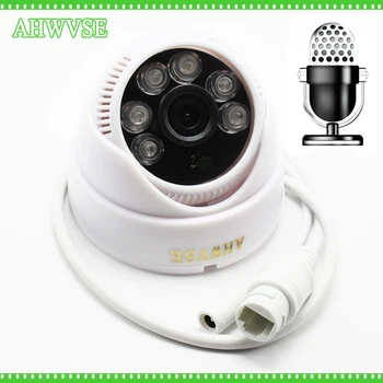 H. 265 1080P IP камера с вграден микрофон аудио пикап XMEYE 4MP 5MP ONVIF H265 мобилен широк обектив 2.8 мм