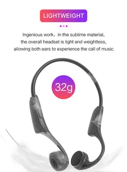 H10 костната проводимост водоустойчиви слушалки с микрофон Bluetooth слушалки, Вградена памет от 8 GB слушалки за спортове на открито езда