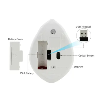 Hamster 2.4 GHz Wireless Mouse Sem Fio 4000DPI USB Receiver оптичен Оригинал за PC, лаптоп
