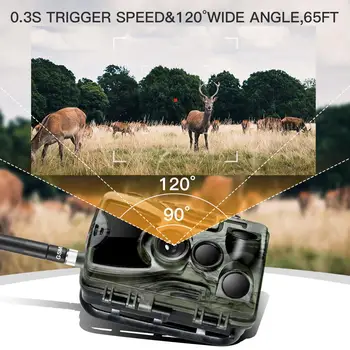 HC-801 4G/3G/2G Hunting Camera 16MP Trail Camera SMS/MMS/SMTP Traps 0.3 Trigger s Time 940nm LED night vision shooting Wild