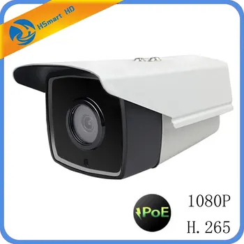 HD 2.0 MP Сигурност и ВИДЕОНАБЛЮДЕНИЕ 48V POE IP камера H. 264 / 265 закрит и открит P2P Onvif Surveillance Bullet Buid-in-Mic IP камера Xmeye app