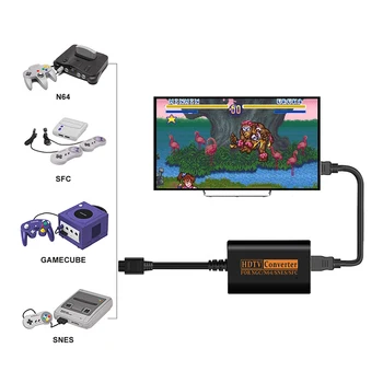 HDMI Switch Конвертор за N64 SNES NGC SFC to HDTV Video, Scart, кабел, Удобни сплитер за N64 Game Console Switch Conversion