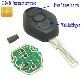 HE Xiang Car Remote Control Key For BMW E38 E39 E46 X3 X5, Z3 Z4 1/3/5/7 Series EWS System 315/434 Mhz ID44 PCF7935 Чип Smart Key