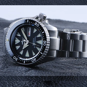 Heimdallr 41 мм черен циферблат мъжки гмуркане часовник Сапфир 20ATM водоустойчив NH36A механизъм за самостоятелно ликвидация на механичните часовници е от Неръждаема група