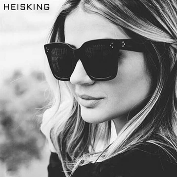 HEISKING 2020 Square Fashion луксозни слънчеви очила дамски маркови дизайнерски мъжки слънчеви очила Класически Реколта UV400 Outdoor Oculos De Sol
