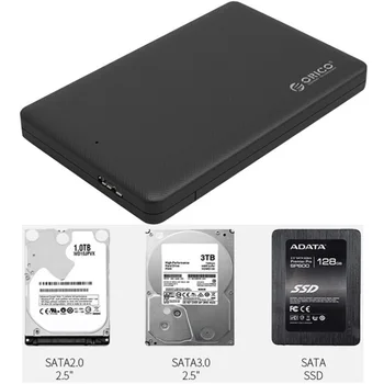 HHD Box USB 3.0 SATA HD Box HDD 2.5 инчов твърд диск Външен корпус корпус 2 TB предаване на данни на резервната инструмент за PC, лаптоп